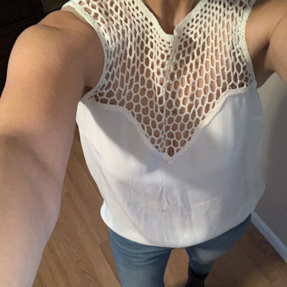 New💕A.L.C,  crochet panel crepe top - Picture 8 of 8